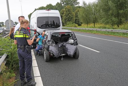 Ongeval tussen drie voertuigen op de A59 (Maasroute) Waalwijk