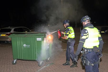 Containerbrand op het Unnaplein Waalwijk