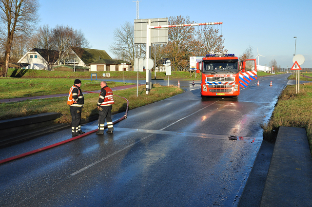 Veel water onder viaduct aan de Hertog Janstraat Waalwijk