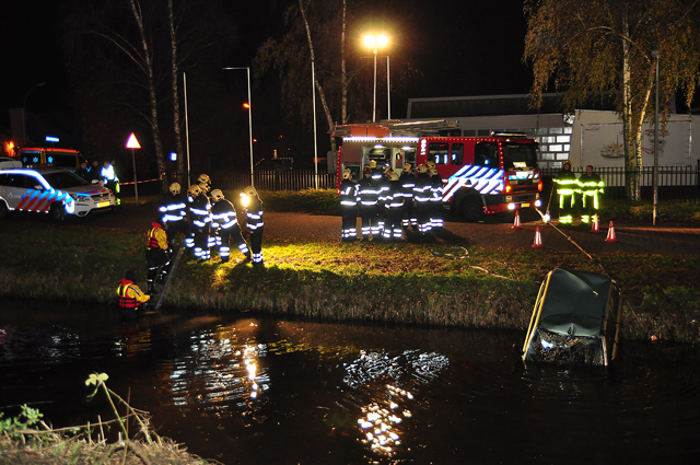 Update: Man (19) raakt ernstig gewond door auto te water aan de Elzenweg Waalwijk