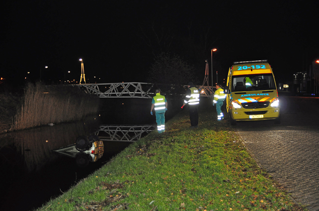 Update: Man (19) raakt ernstig gewond door auto te water aan de Elzenweg Waalwijk