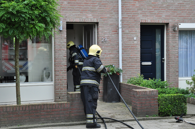 Zolderbrand aan de Wilhelmina Druckerstraat Waalwijk
