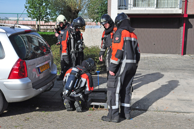 Brandweer rukt uit voor gaslek aan de Noordstraat Waalwijk
