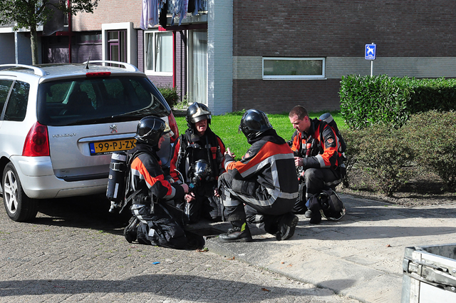 Brandweer rukt uit voor gaslek aan de Noordstraat Waalwijk