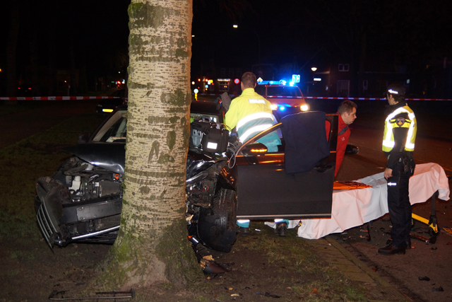 Auto’s botsen frontaal aan de Blyde Incomstelaan Waalwijk