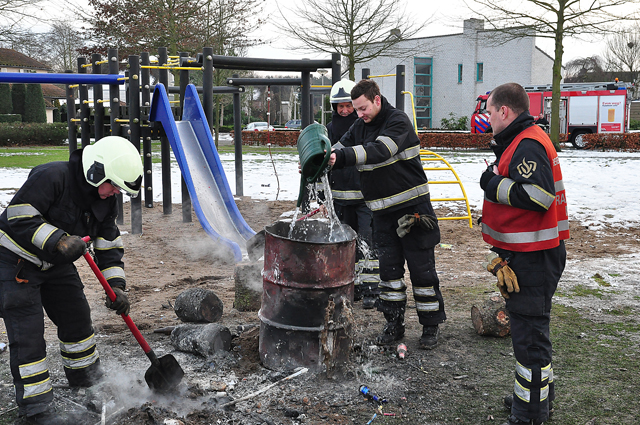 Buitenbrand aan de Frans Halslaan Waalwijk