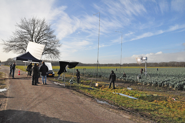 Grote filmset aanwezig aan de Overstortweg Waalwijk