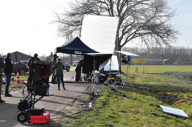 Grote filmset aanwezig aan de Overstortweg Waalwijk