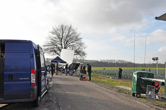 Grote filmset aanwezig aan de Overstortweg Waalwijk