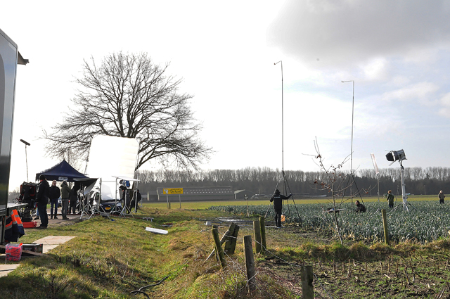 Grote filmset aanwezig aan de Overstortweg Waalwijk