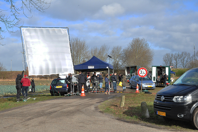 Grote filmset aanwezig aan de Overstortweg Waalwijk