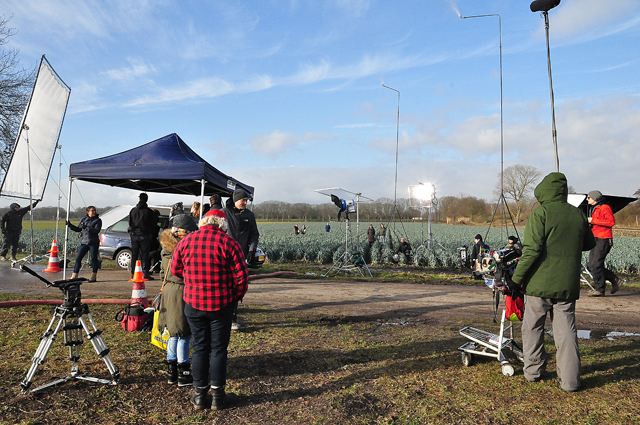 Grote filmset aanwezig aan de Overstortweg Waalwijk