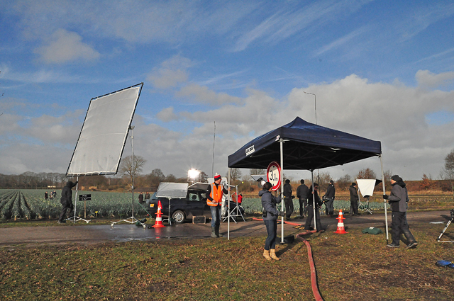 Grote filmset aanwezig aan de Overstortweg Waalwijk