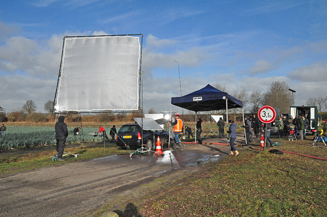 Grote filmset aanwezig aan de Overstortweg Waalwijk