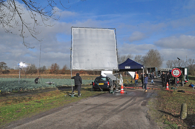 Grote filmset aanwezig aan de Overstortweg Waalwijk