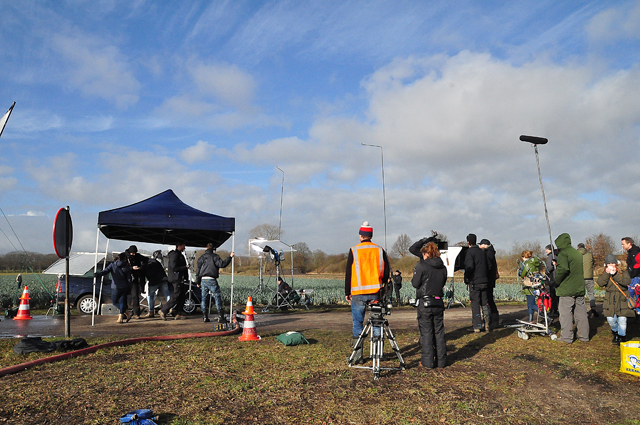 Grote filmset aanwezig aan de Overstortweg Waalwijk
