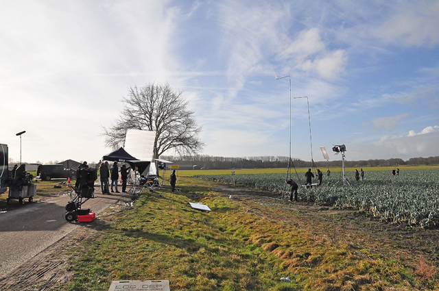 Grote filmset aanwezig aan de Overstortweg Waalwijk