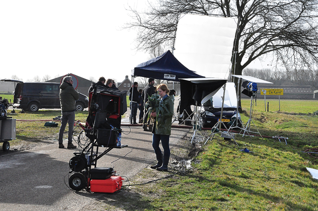 Grote filmset aanwezig aan de Overstortweg Waalwijk