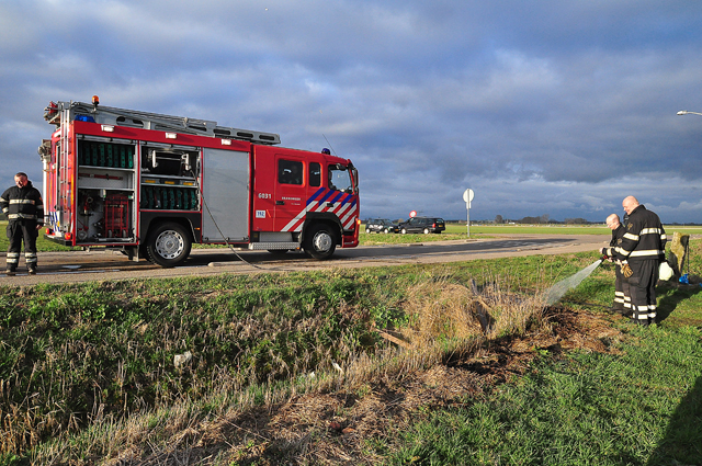 Buitenbrandje aan de Weteringweg Waalwijk