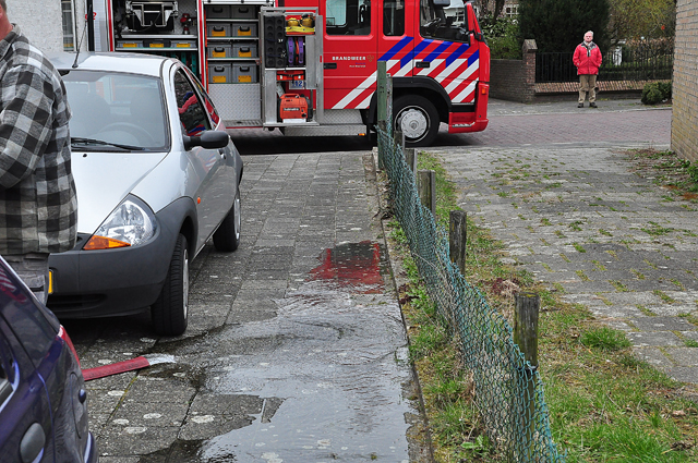 Keuken blank door gesprongen hoofdwaterleiding aan het Laageinde Waalwijk