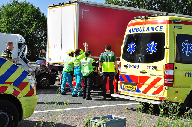 UPDATE: Man zwaargewond na ongeval op de A59 (Maasroute) Waalwijk