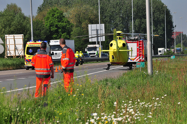 UPDATE: Man zwaargewond na ongeval op de A59 (Maasroute) Waalwijk