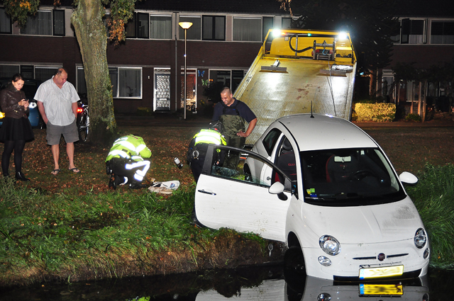 UPDATE: Dronken bestuurder rijdt sloot in aan de Eerste Zeine Waalwijk
