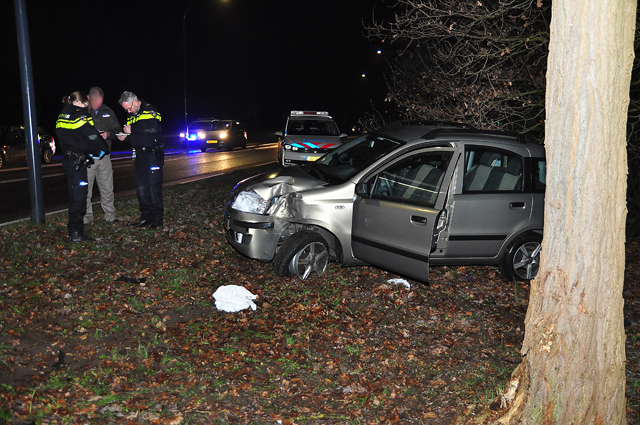 Automobiliste vliegt uit de bocht en ramt boom in Waalwijk