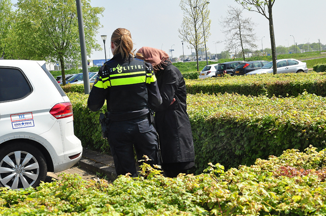 Vrouw ramt geparkeerde auto en vlucht weg met kind aan De Gaard Waalwijk