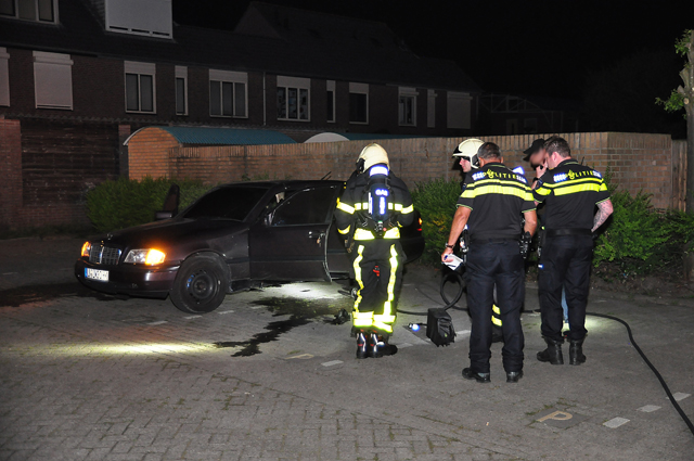 Brandende auto in Waalwijk snel geblust