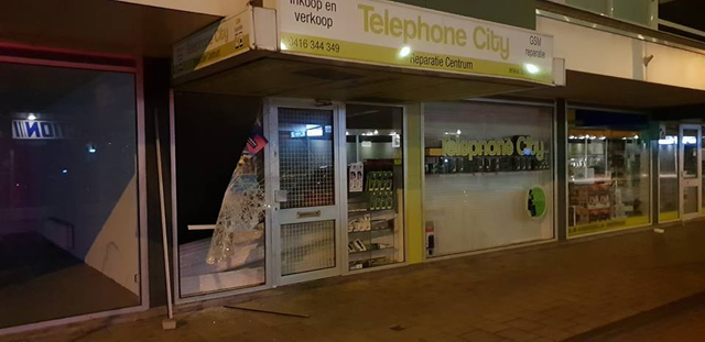 Inbraak telefoonwinkel aan de Irenestraat Waalwijk