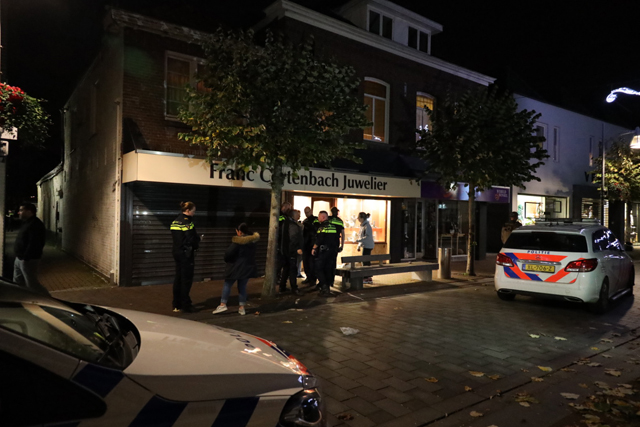 Overval op juwelier in Waalwijk, twee personen vastgebonden