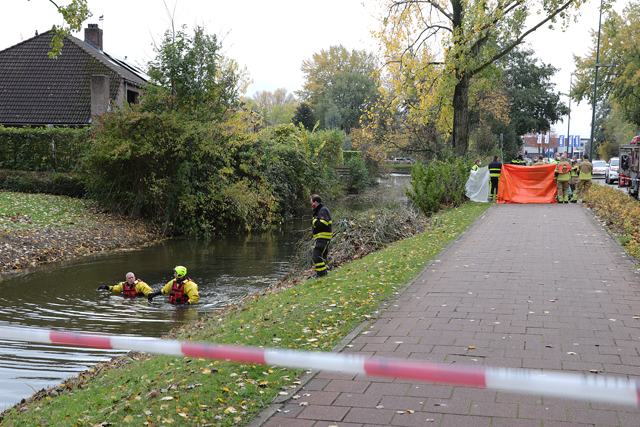 Dode gevonden in sloot aan de Bachlaan Waalwijk