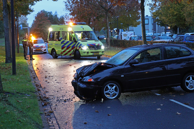 Automobilist botst tegen boom aan de Cartografenweg Waalwijk
