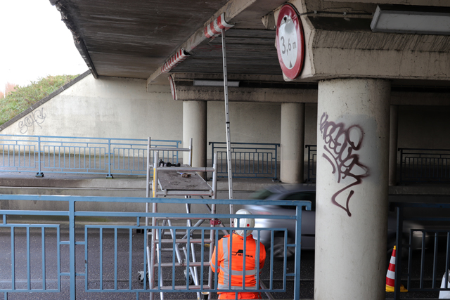 Reparatiewerkzaamheden aan viaduct aan de Hertog Janstraat Waalwijk