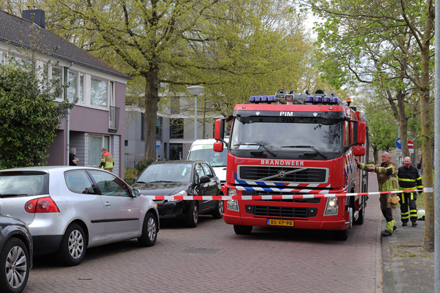 Gaslek in voortuin aan de Burgemeester van Heystlaan Waalwijk