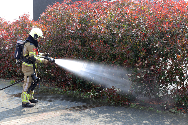 Bosjes in brand aan de Cornelis Verhoevenstraat Waalwijk