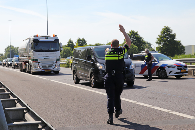 File na aanrijding op de A59 (Maasroute) Waalwijk