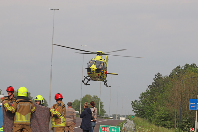 Voetganger aangereden op snelweg A59 Waalwijk