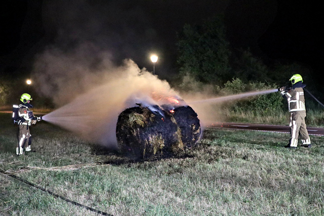 Hooirollen in brand aan de Noorder-Allee Waalwijk