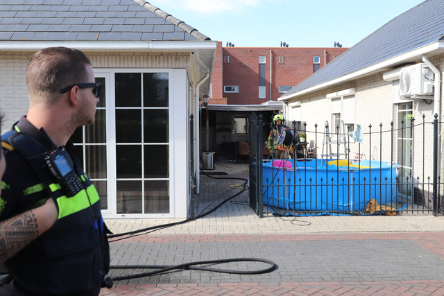 Brand op woonwagenkamp aan de Villa Gagel Waalwijk