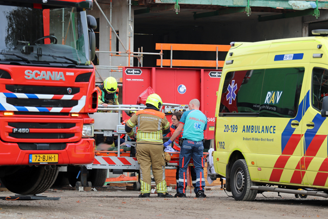 Incident op bouwplaats aan het Larixplein Waalwijk
