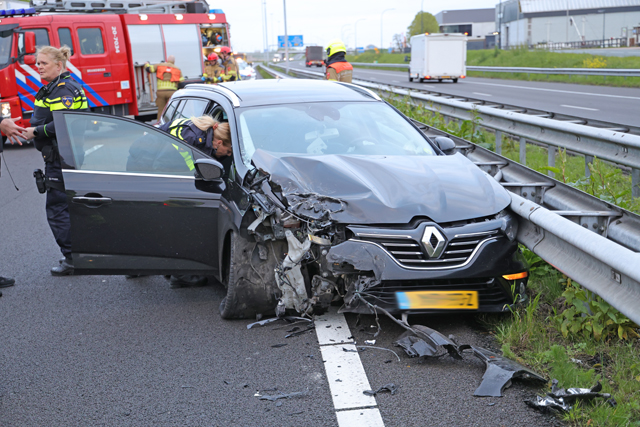 Flink ongeval op de A59 (Maasroute) Waalwijk