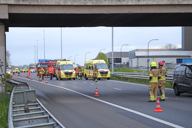 Flink ongeval op de A59 (Maasroute) Waalwijk