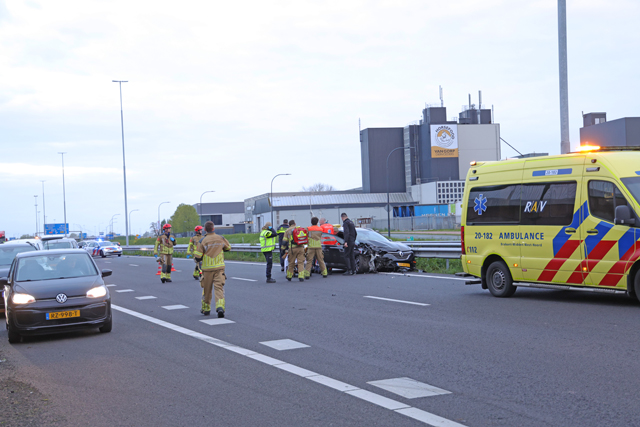 Flink ongeval op de A59 (Maasroute) Waalwijk