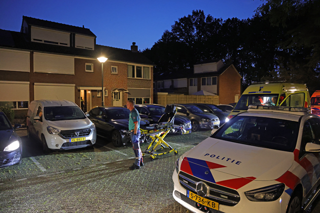 Hulpdiensten rukken uit voor door wesp gestoken man aan de Poelruitstraat Waalwijk