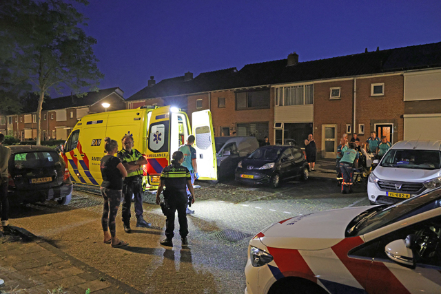 Hulpdiensten rukken uit voor door wesp gestoken man aan de Poelruitstraat Waalwijk