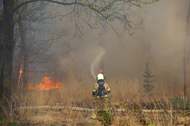 Zeer grote brand in bossen Loonse en Drunense Duinen Waalwijk - Drunen