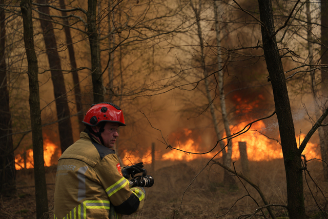 Zeer grote brand in bossen Loonse en Drunense Duinen Waalwijk - Drunen