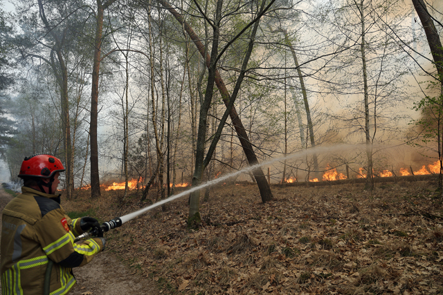 Zeer grote brand in bossen Loonse en Drunense Duinen Waalwijk - Drunen
